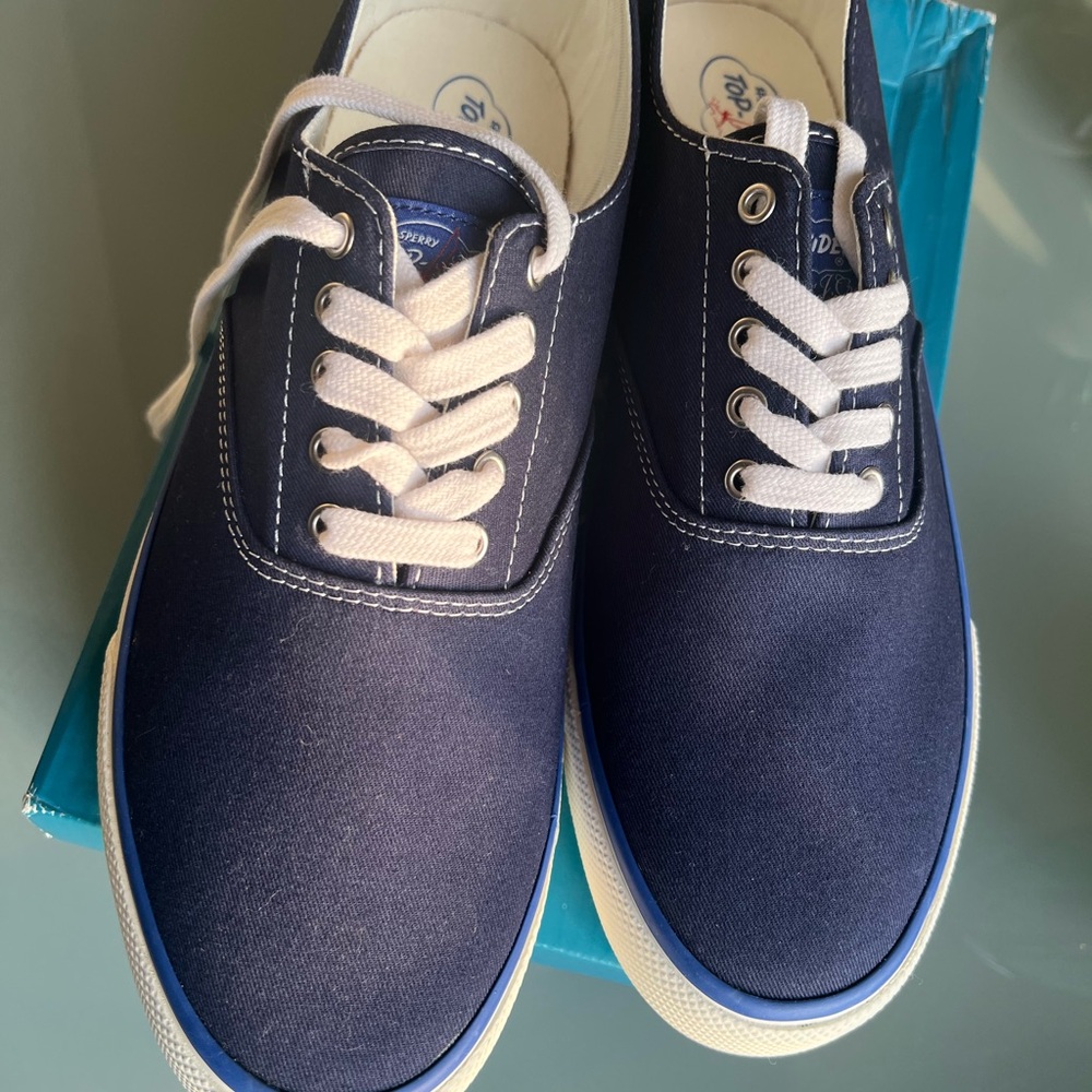 Sperry X J.Crew: Cloud CVO Deck Sneakers | Size 10 Navy